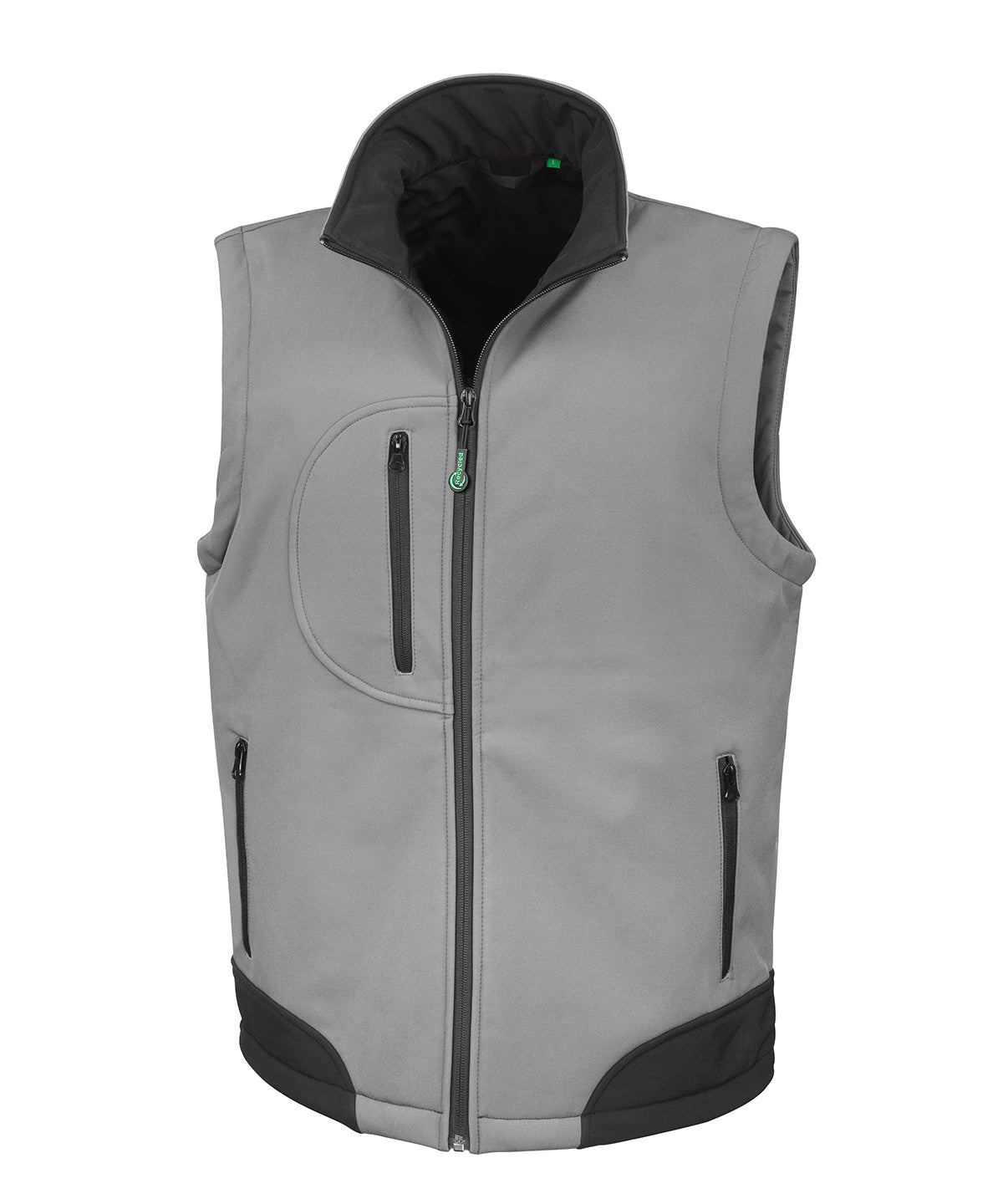 Result Softshell bodywarmer in WG Grey/Black, front view