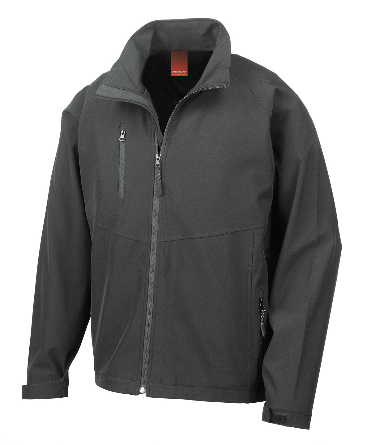 Result Baselayer softshell jacket in Black, front view