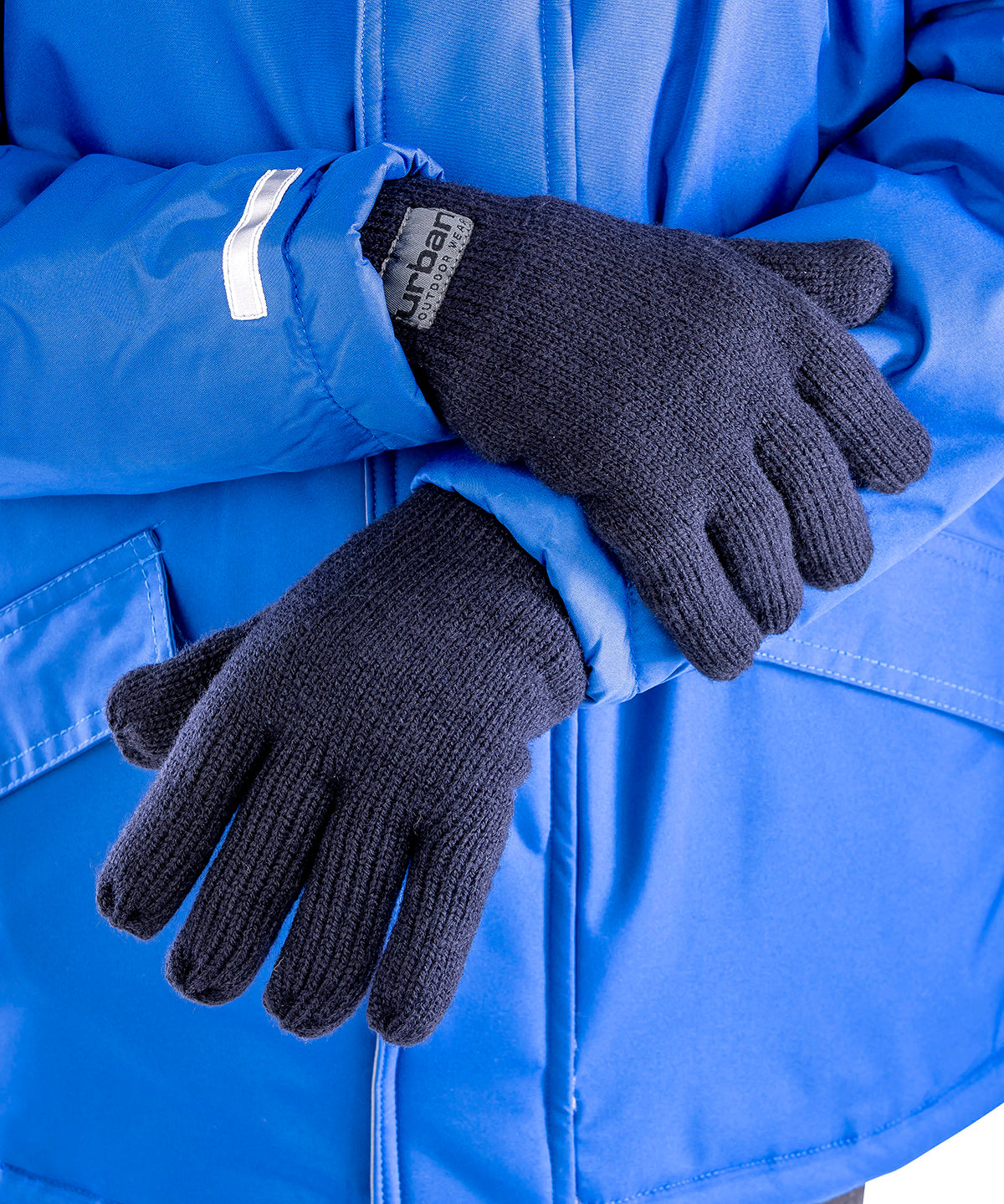 Result Winter Essentials Junior classic fully lined Thinsulate gloves in Navy, lifestyle photo