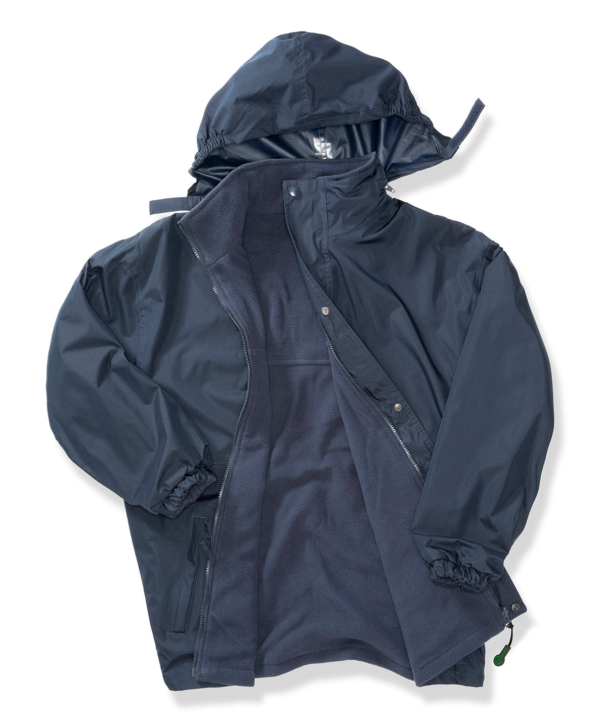 Result Recycled StormDri 6000 coat in Navy/Navy, front view