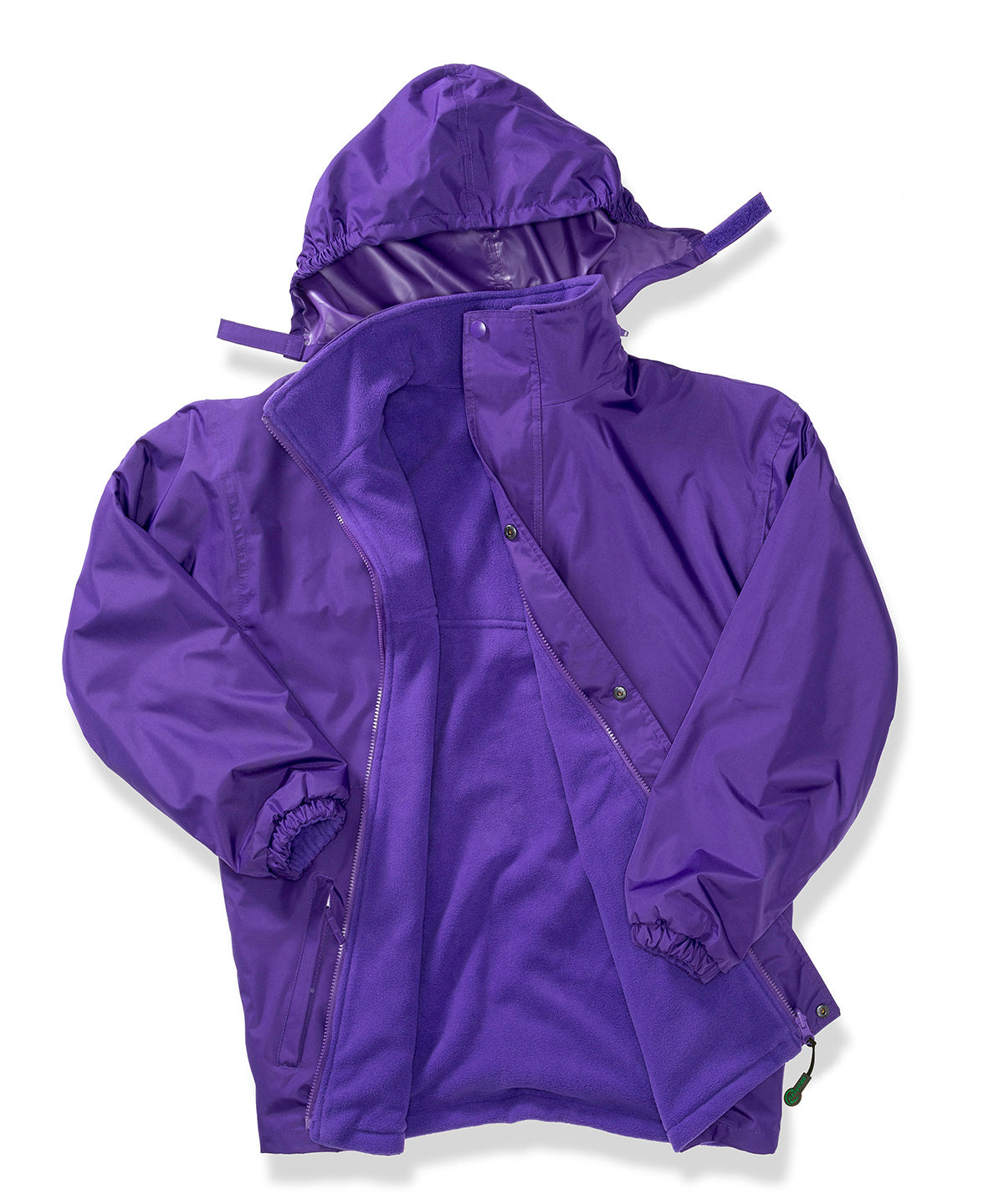 Result Recycled StormDri 6000 coat in Purple, front view