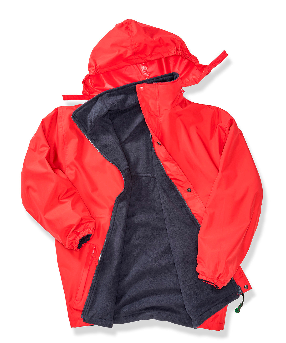 Result Recycled StormDri 6000 coat in Red/Navy, front view