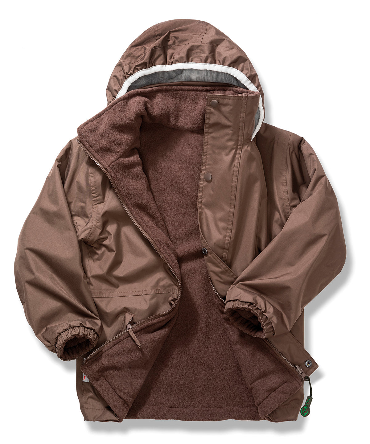 Result Junior & youth Recycled StormDri 6000 coat in Brown/Brown, front view