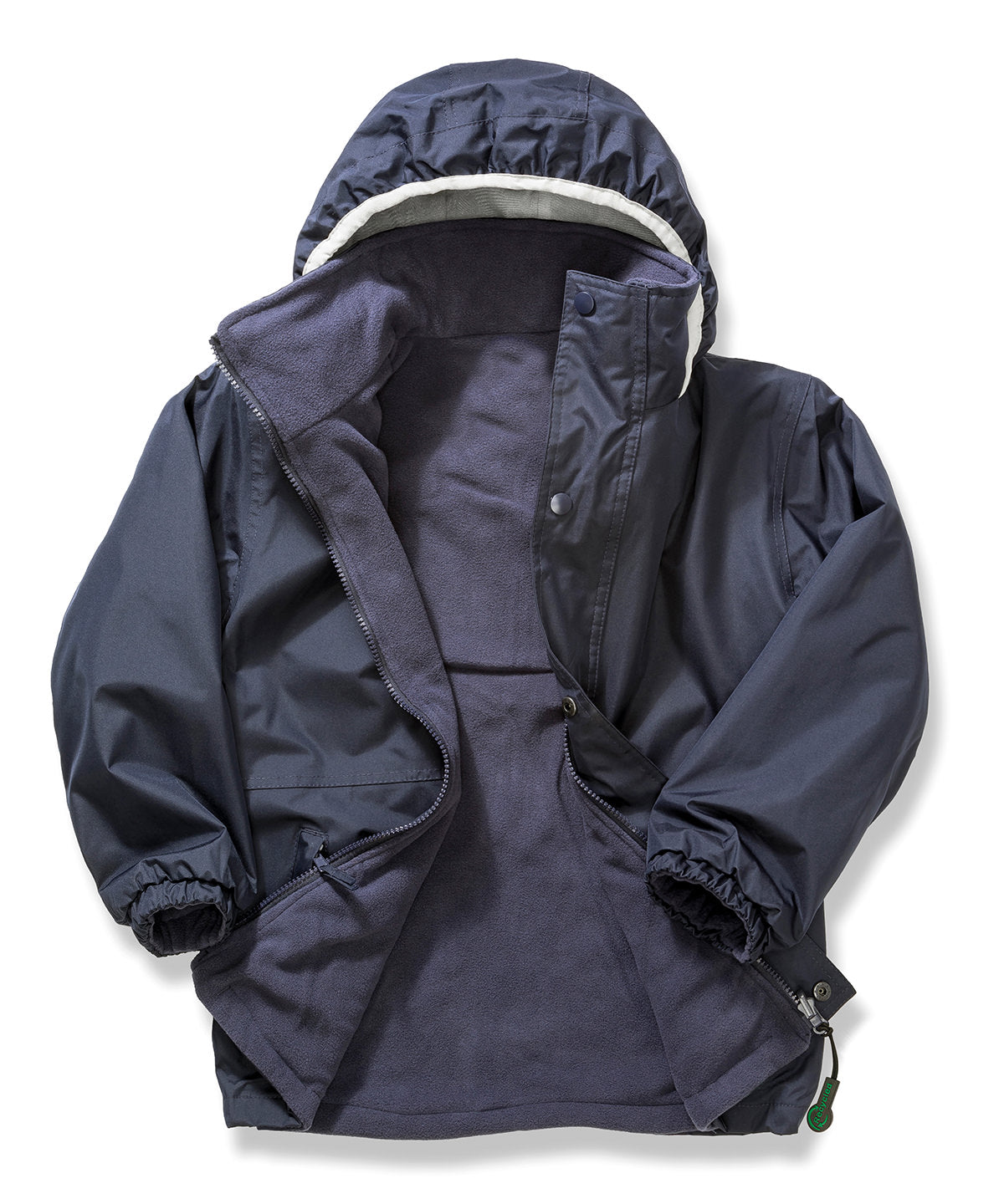 Result Junior & youth Recycled StormDri 6000 coat in Navy/Navy, front view