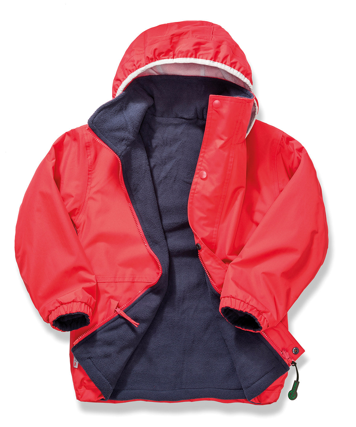 Result Junior & youth Recycled StormDri 6000 coat in Red/Navy, front view
