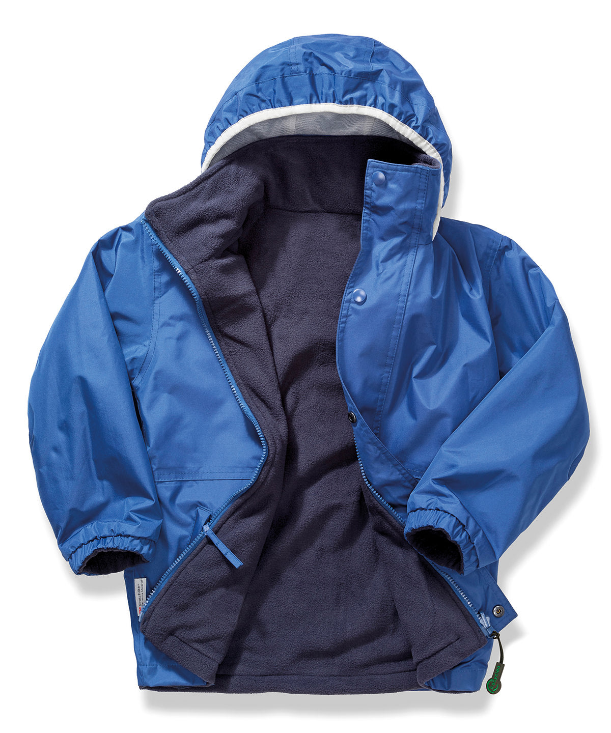 Result Junior & youth Recycled StormDri 6000 coat in Royal/Navy, front view