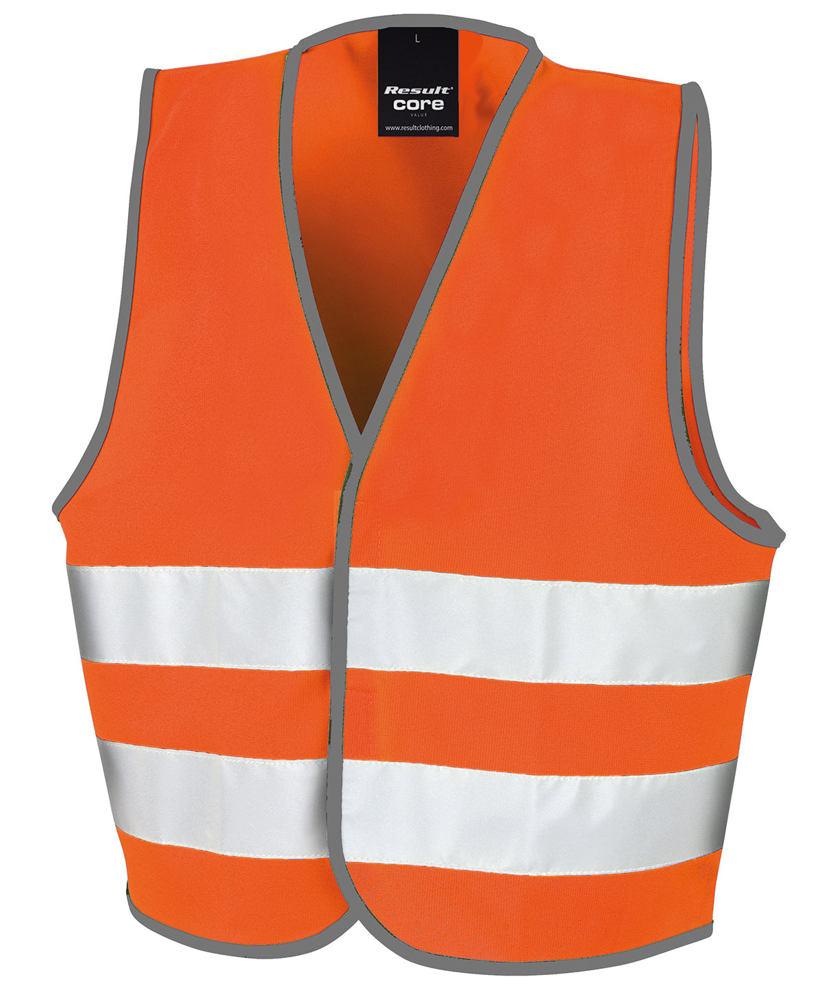 Result Core Junior vest in Fluorescent Orange, front view