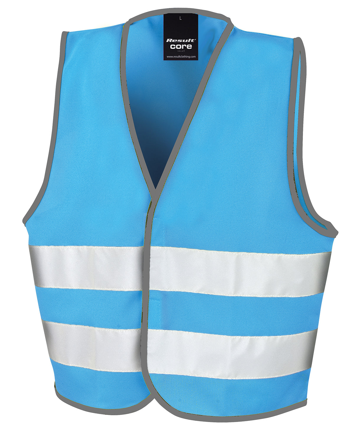 Result Core Junior vest in Sky Blue, front view