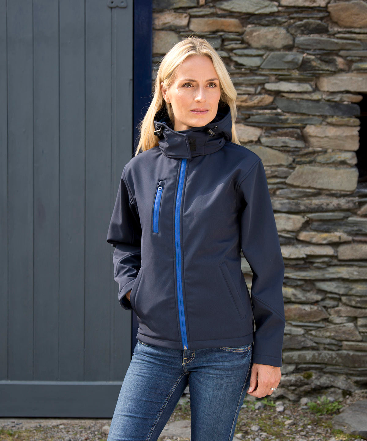 Result Core Women's TX performance hooded softshell jacket, lifestyle photo