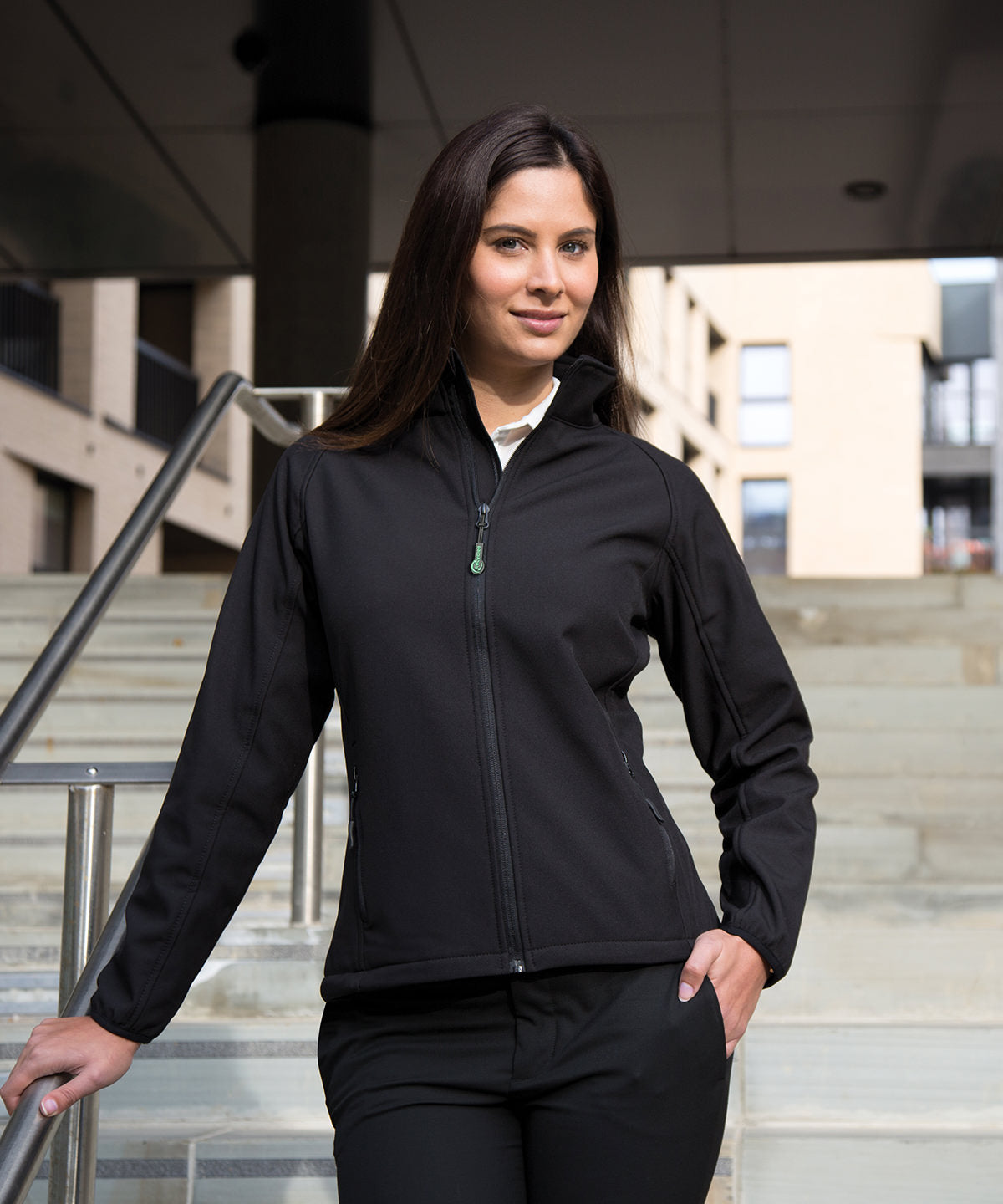 Result Core Womens printable softshell with recycled fleece inner, lifestyle photo