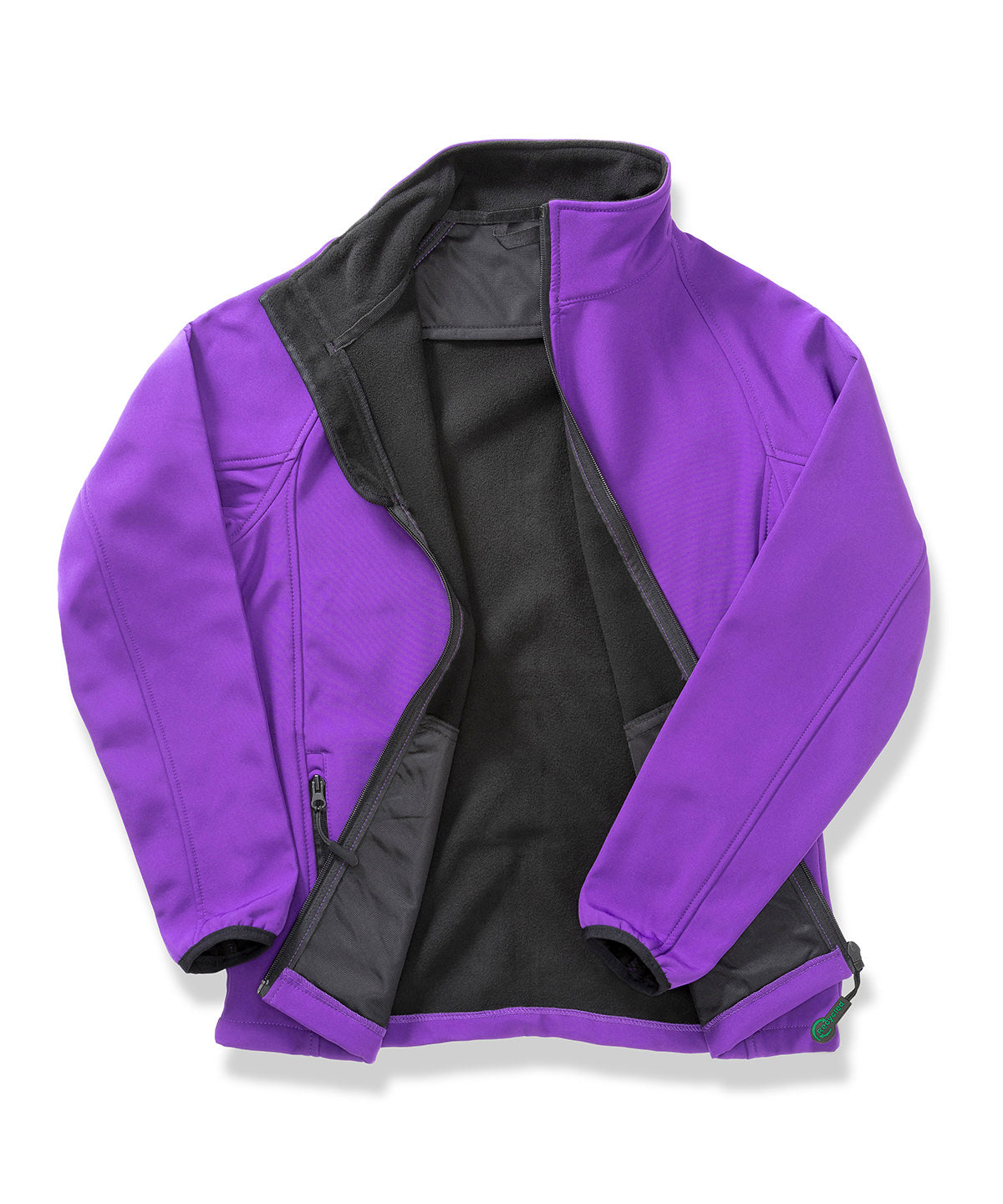 Result Core Womens printable softshell with recycled fleece inner in Purple/Black, front view