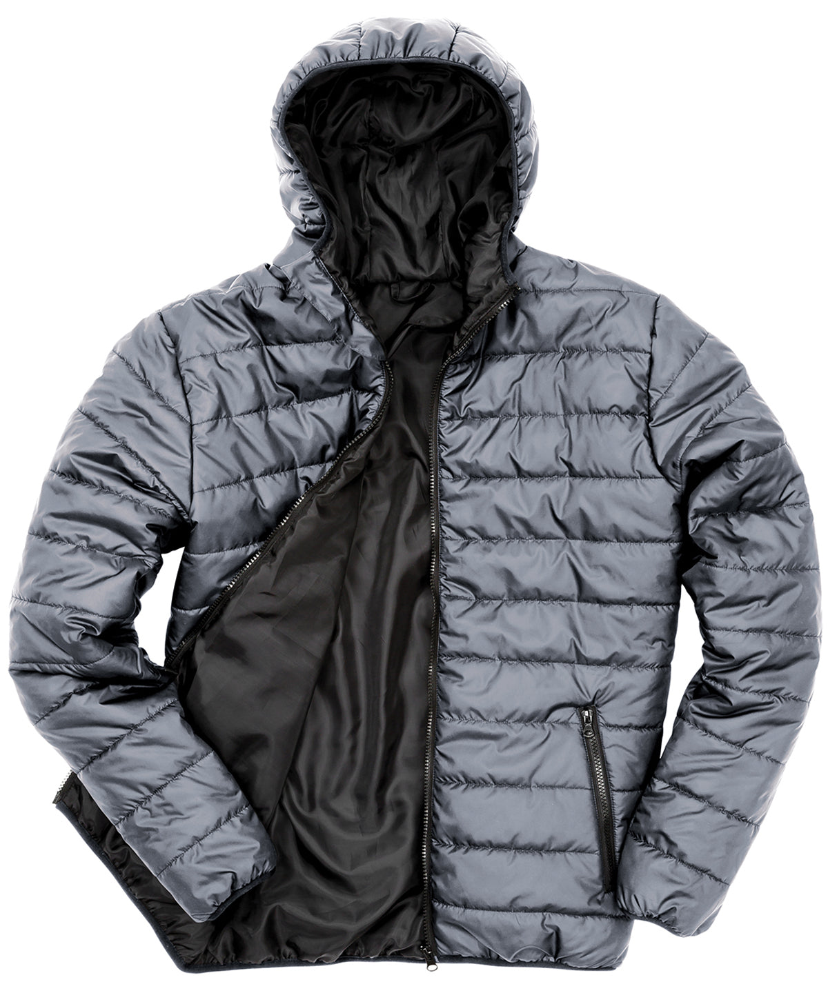 Result Core Soft padded jacket in Frost Grey/Black, front view