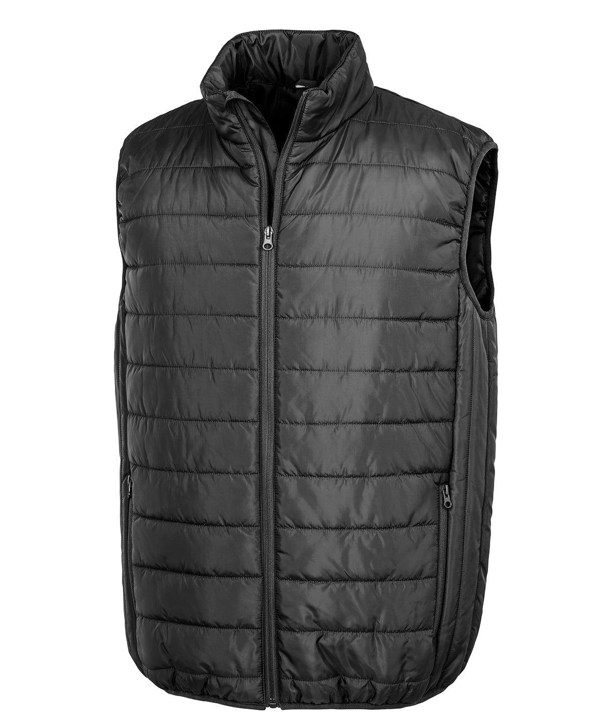 Result Core Promo padded bodywarmer in Black, front view