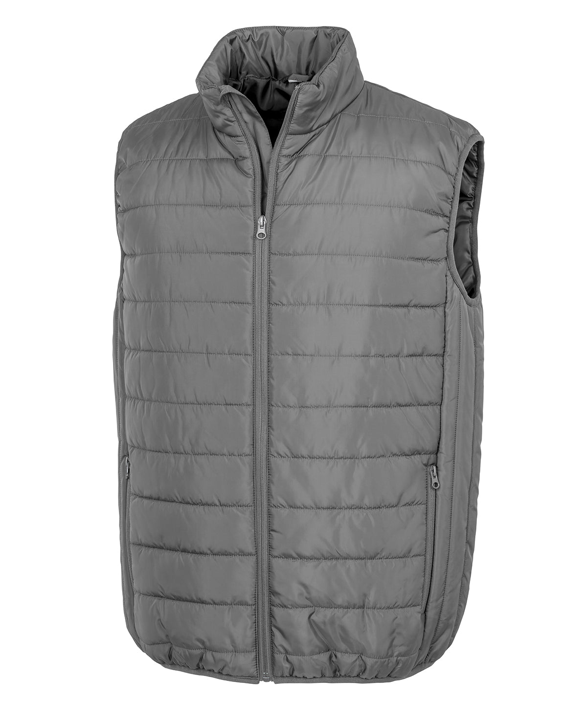 Result Core Promo padded bodywarmer in Grey, front view