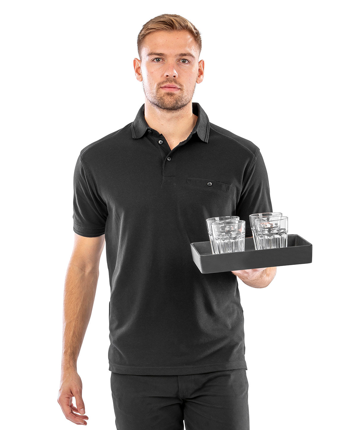 Result Workguard Work-Guard Apex pocket polo shirt, lifestyle photo