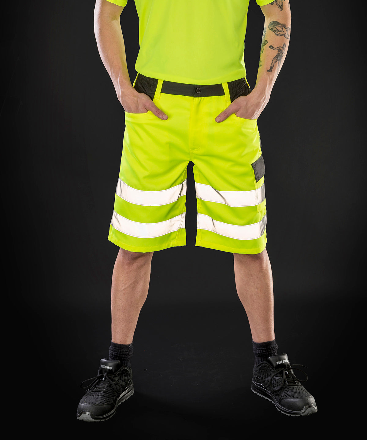 Result Safeguard Safety cargo shorts, lifestyle photo