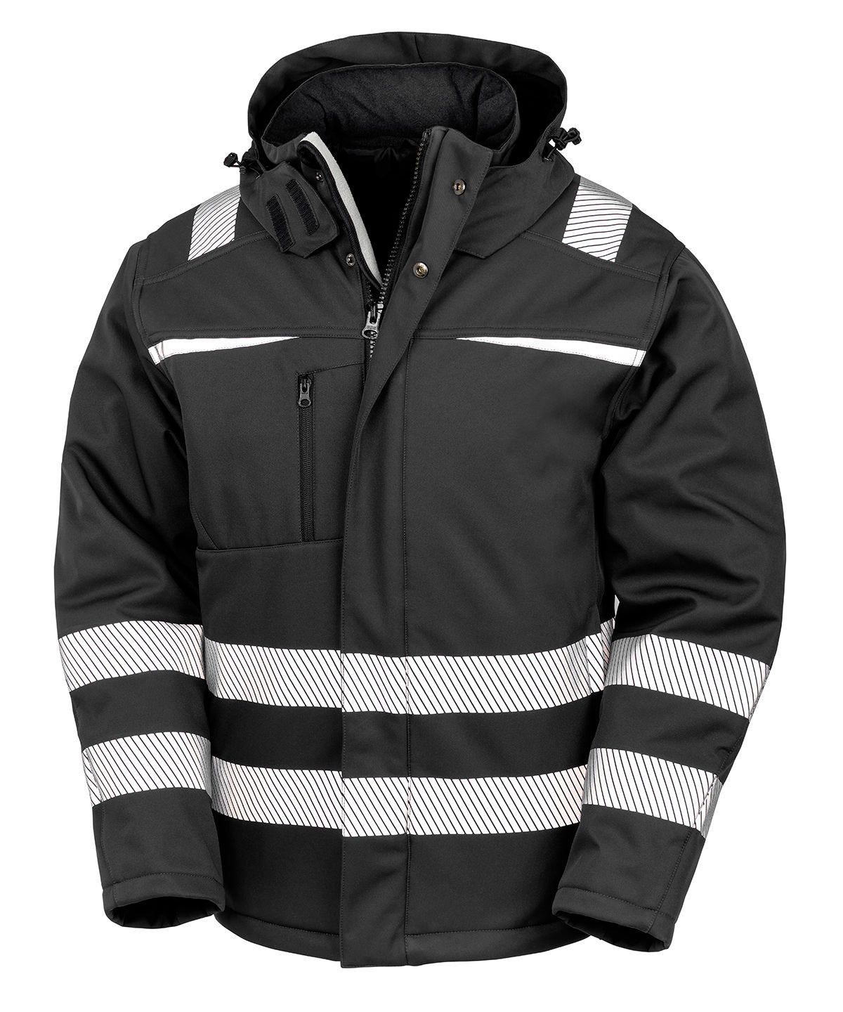 Result Safeguard Dynamic softshell coat in Black, front view