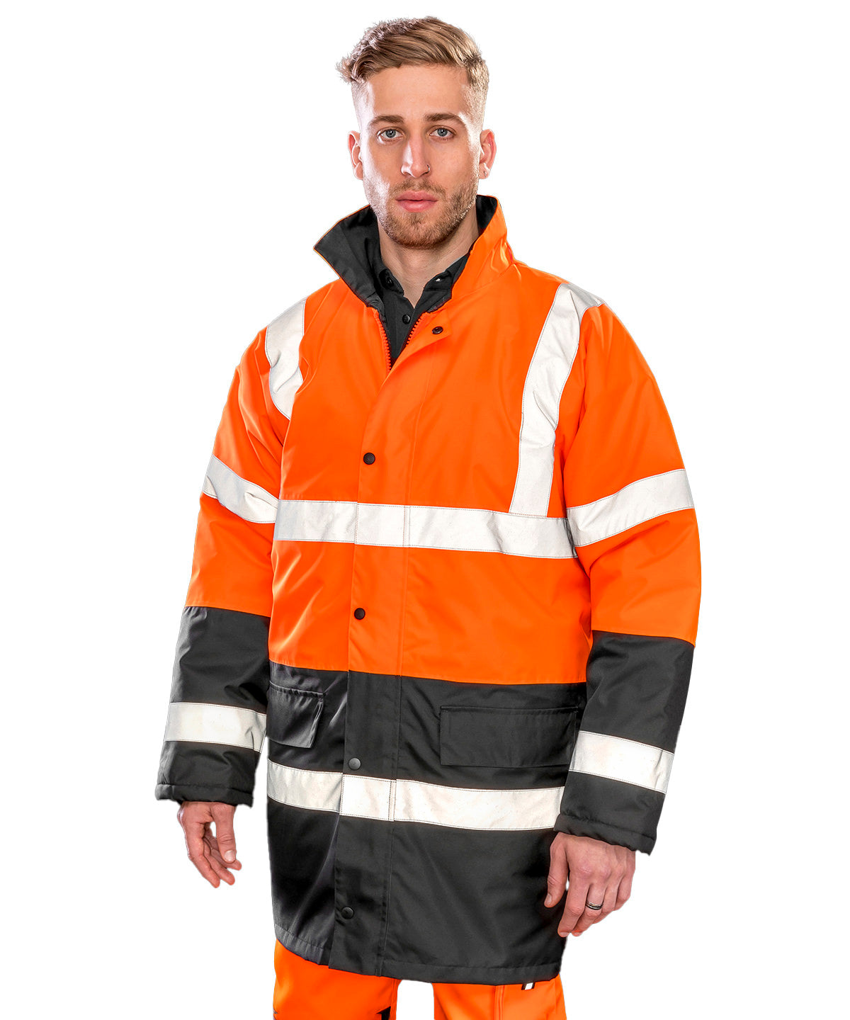 Result Core Motorway two-tone safety coat, lifestyle photo