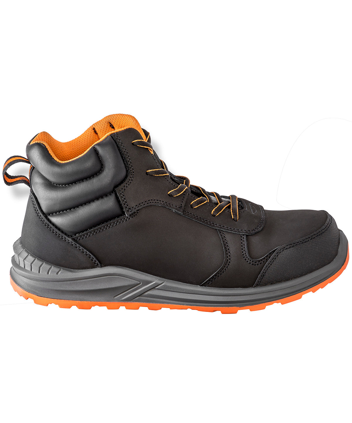 Result Workguard Stirling safety boot in Black/Grey/Orange, front view