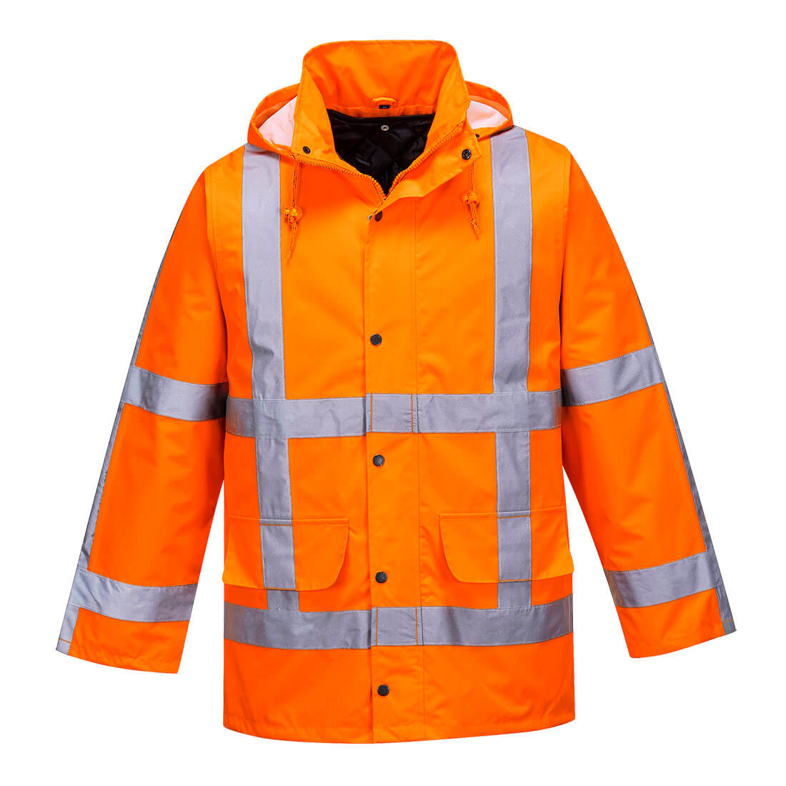 Portwest RWS Hi-Vis 2-in-1 Winter Traffic Jacket in Orange, main product image