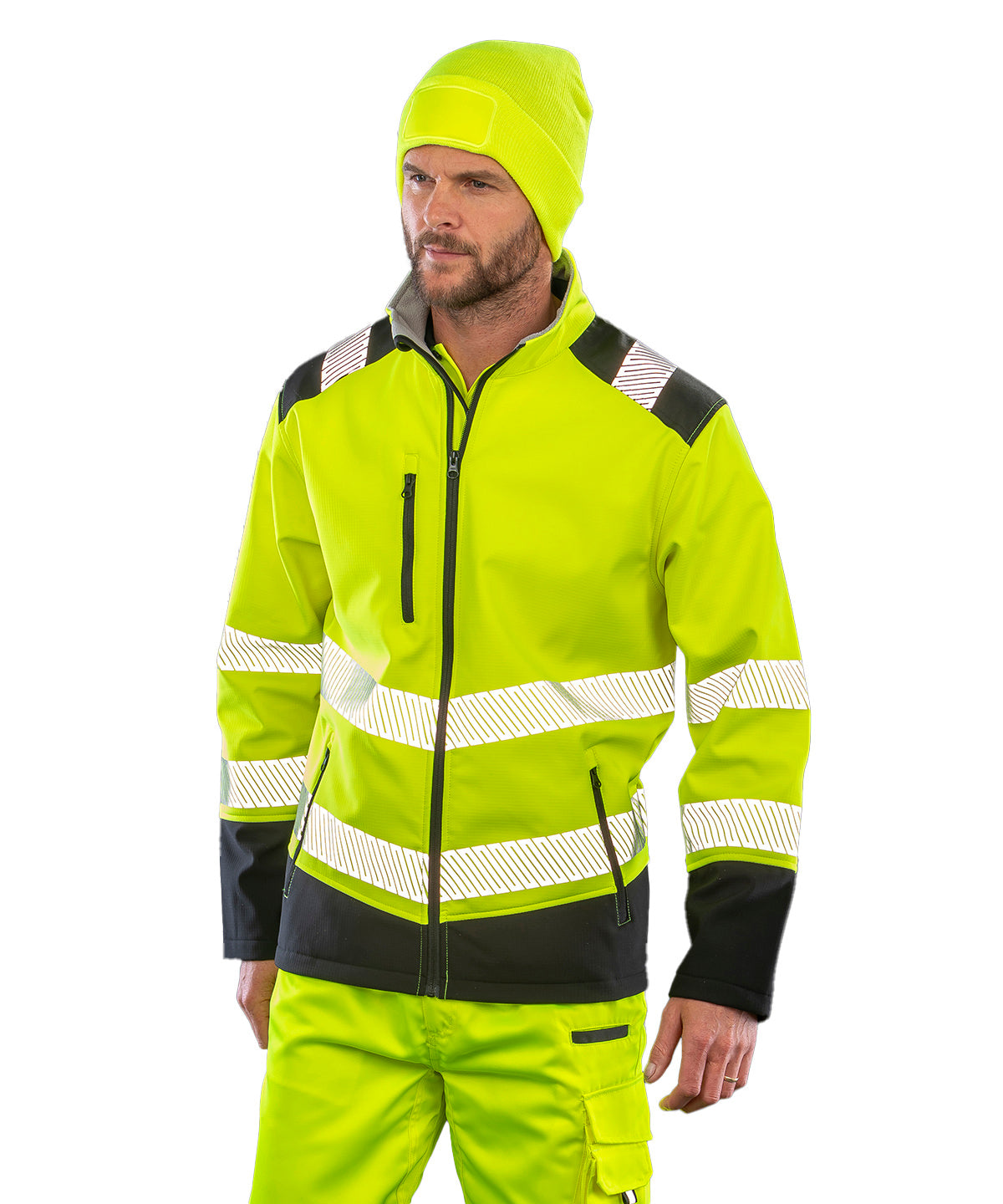 Result Safeguard Printable ripstop safety softshell, lifestyle photo