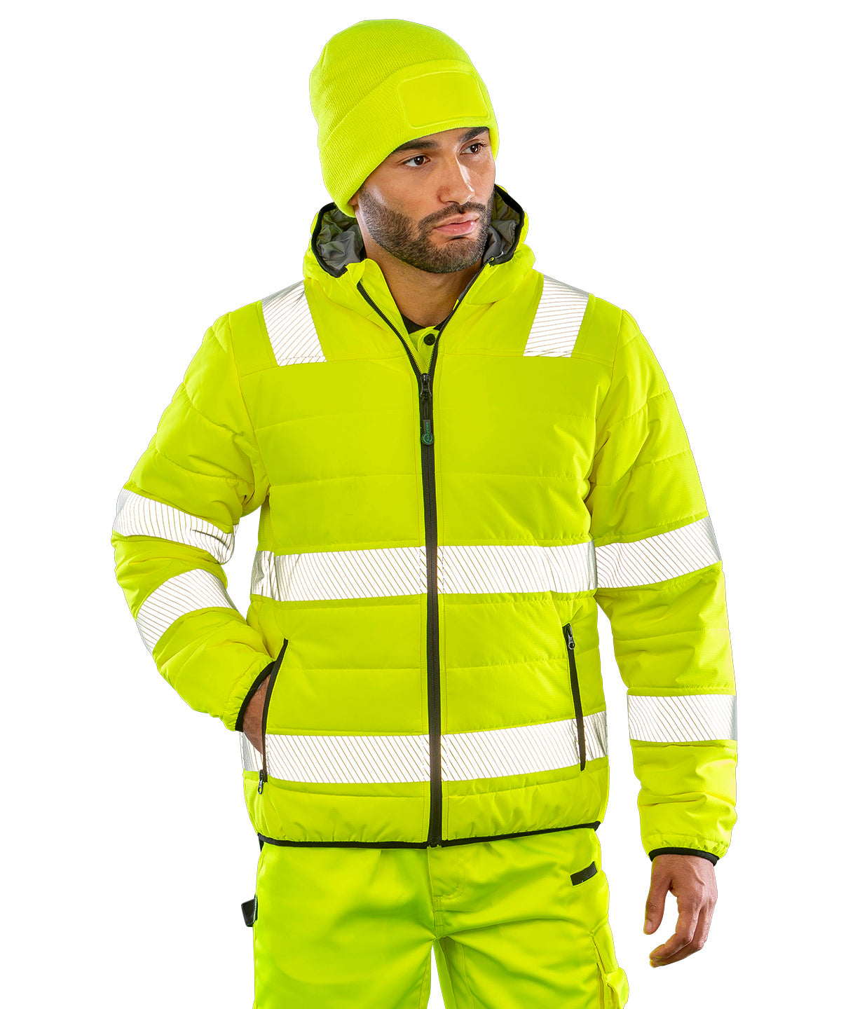 Result Recycled Ripstop padded safety jacket, lifestyle photo