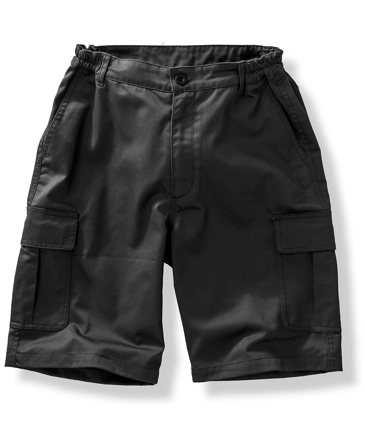 Result Recycled Work-guard utility shorts in Black, front view