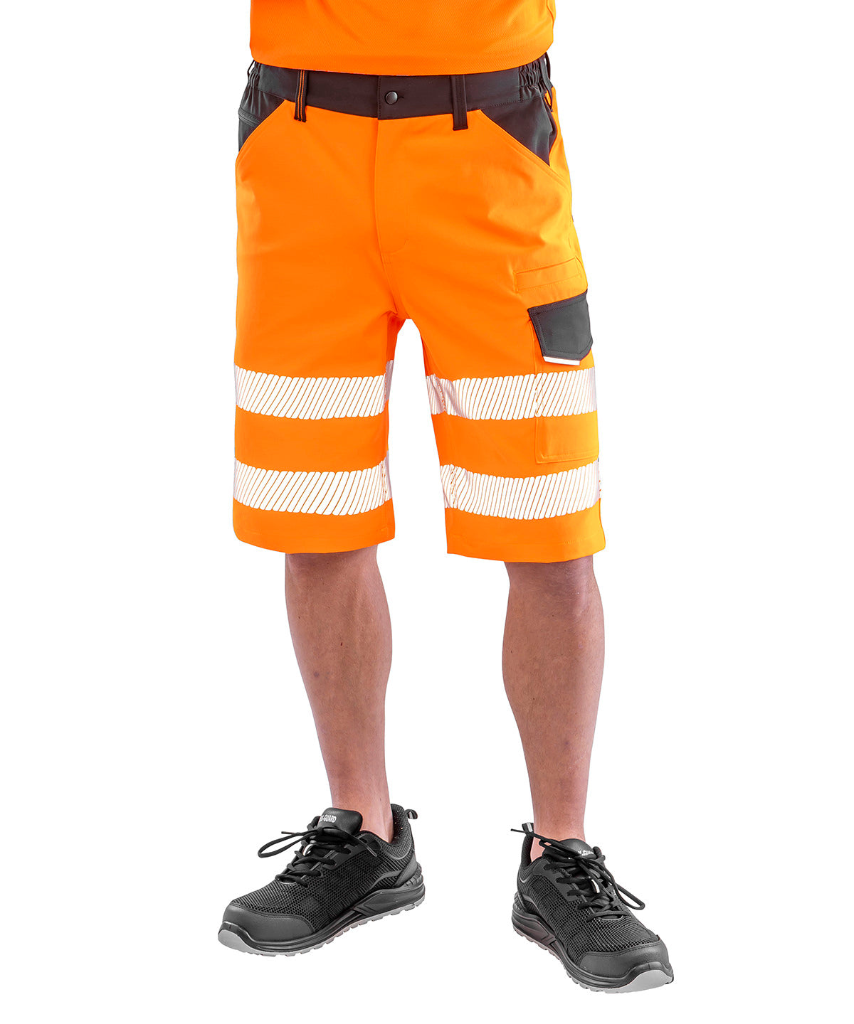 Result Safeguard Safe-Guard recycled dynamic stretch safety shorts, lifestyle photo