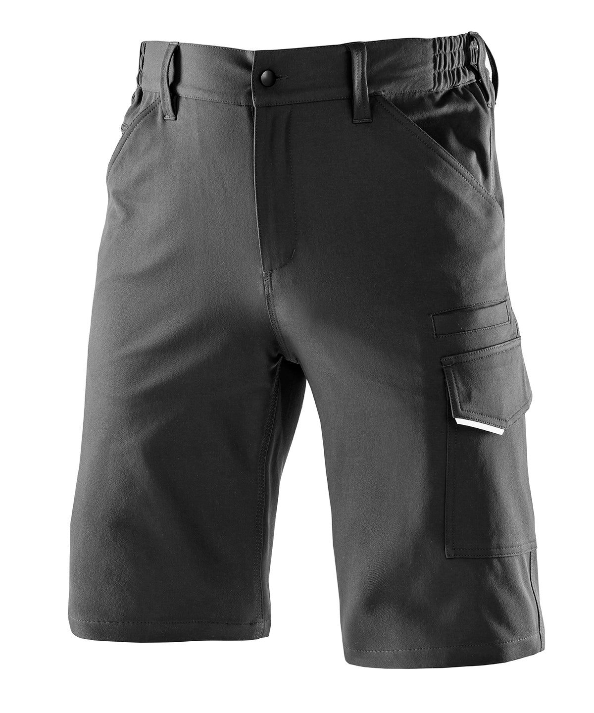 Result Workguard Work-Guard recycled dynamic stretch shorts in Black, front view