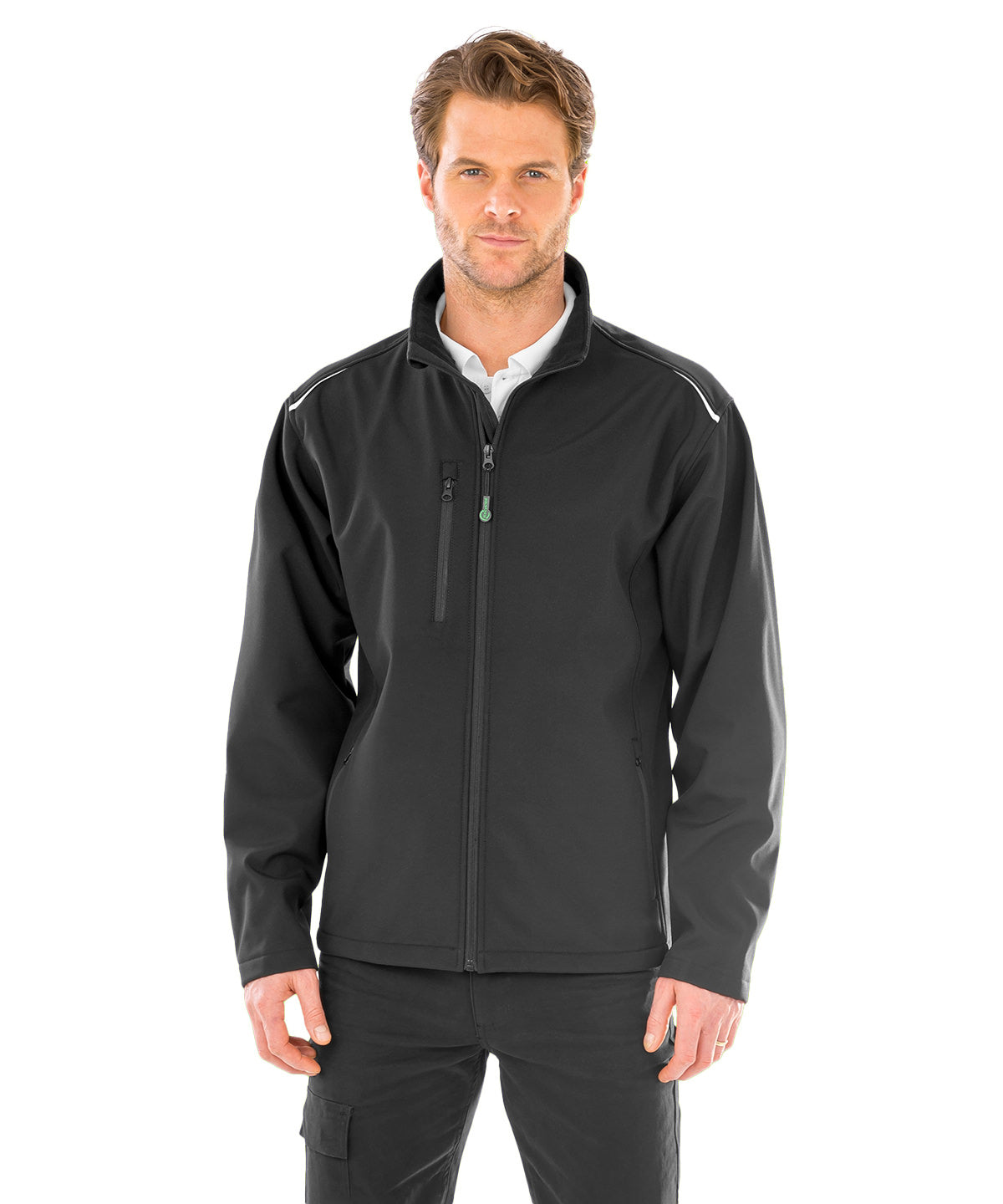 Result Recycled 3-layer printable softshell jacket, lifestyle photo
