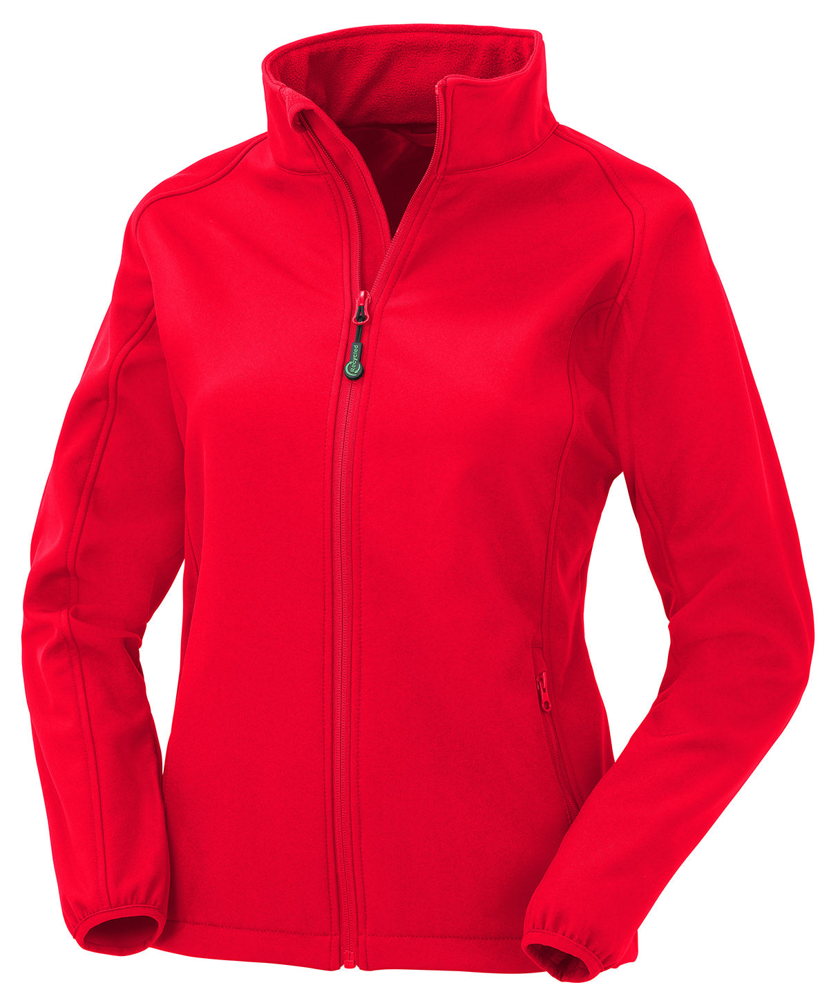 Result Recycled Women's recycled 2-layer printable softshell jacket in Red, front view