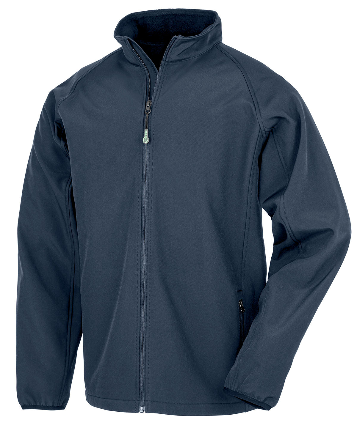 Result Recycled 2-layer printable junior softshell in Navy, front view