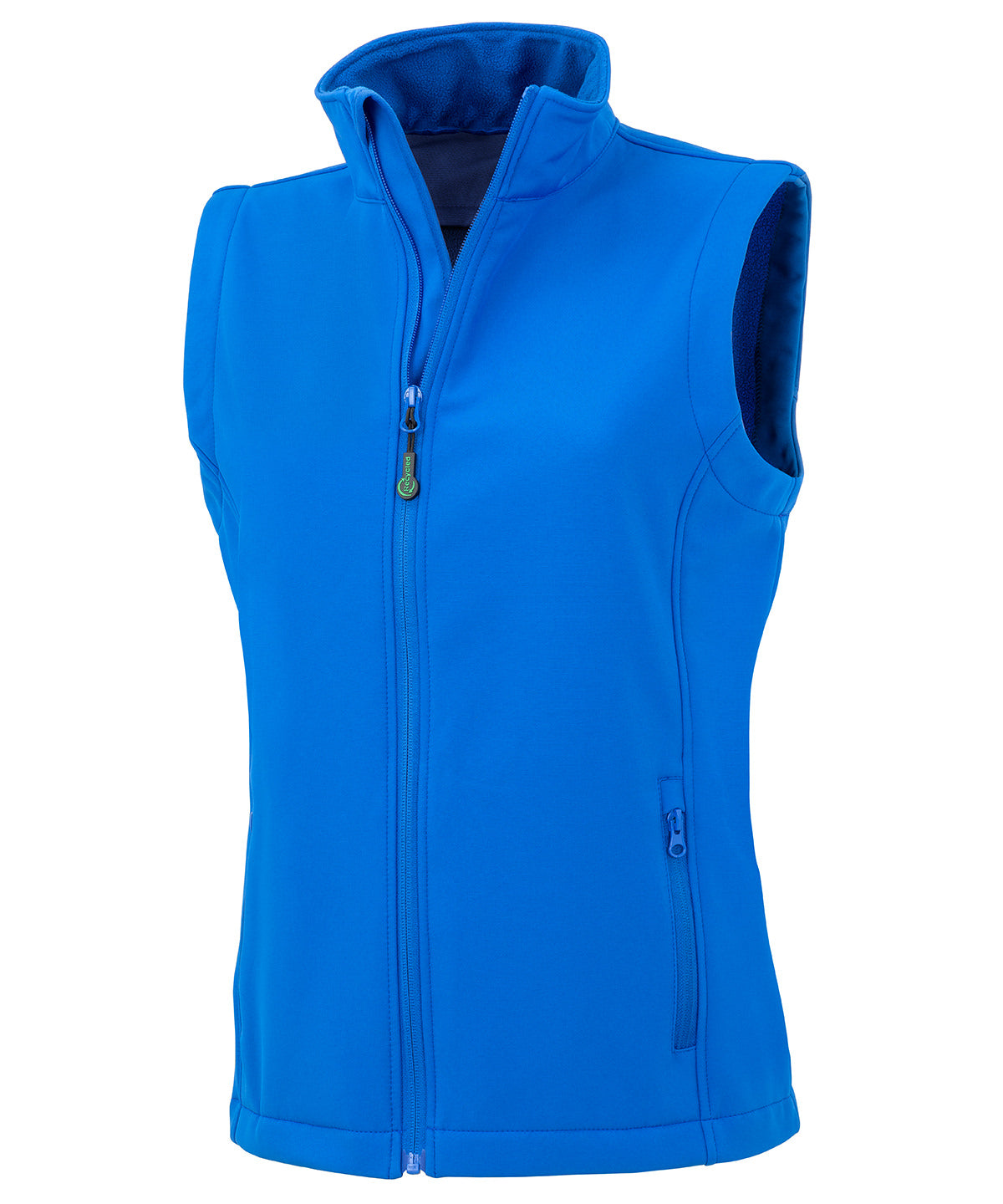 Result Recycled Women's recycled 2-layer printable softshell bodywarmer in Royal, front view
