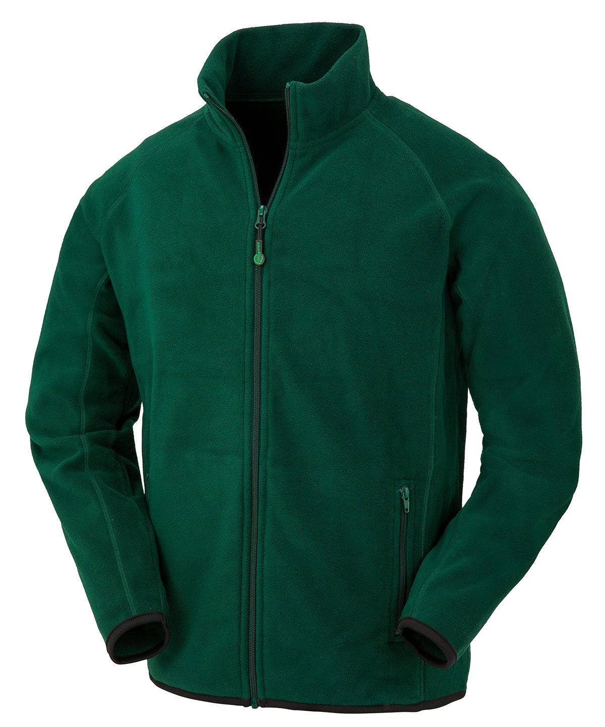 Result Recycled Fleece polarthermic jacket in Forest Green, front view