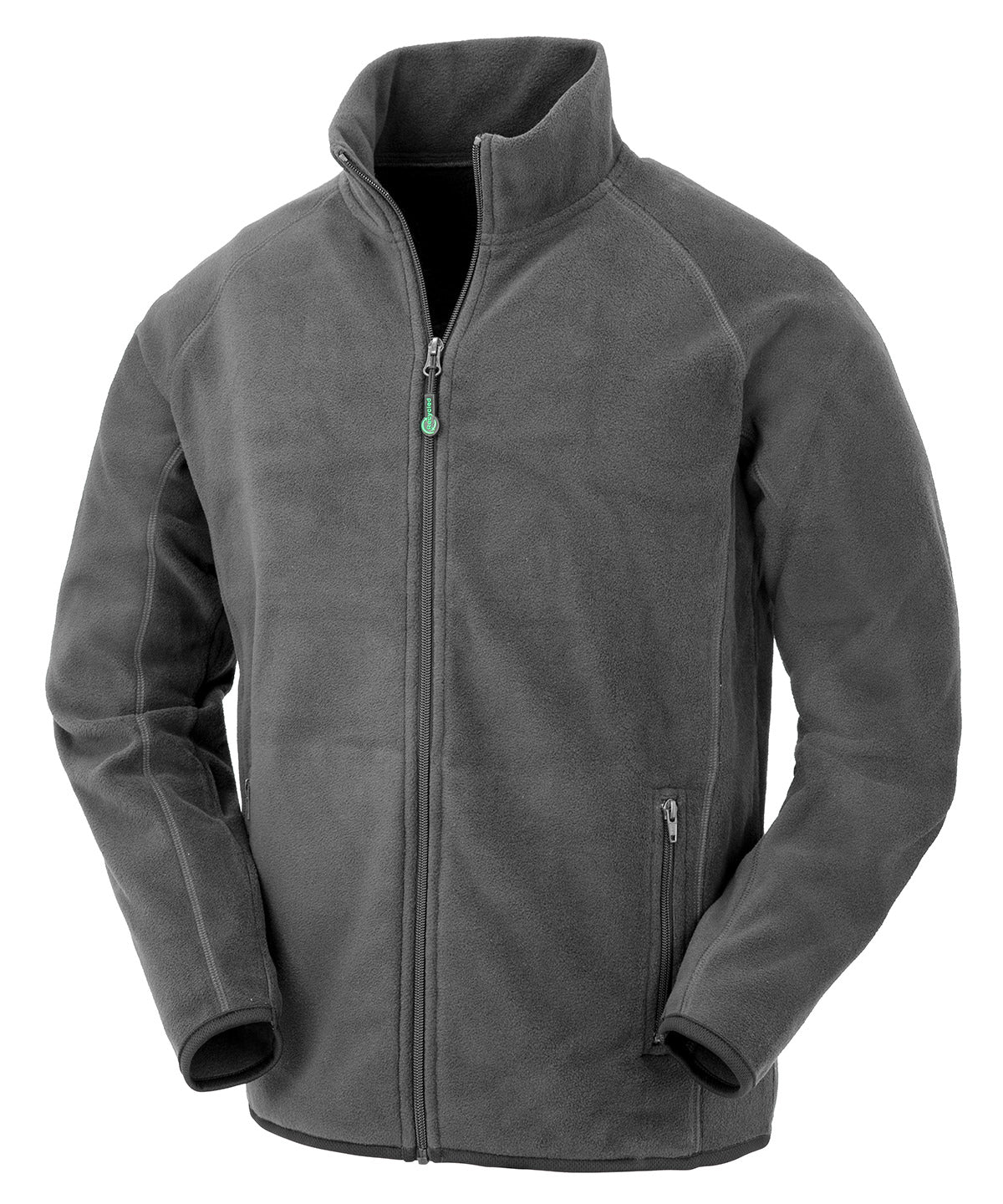 Result Recycled Fleece polarthermic jacket in Grey, front view