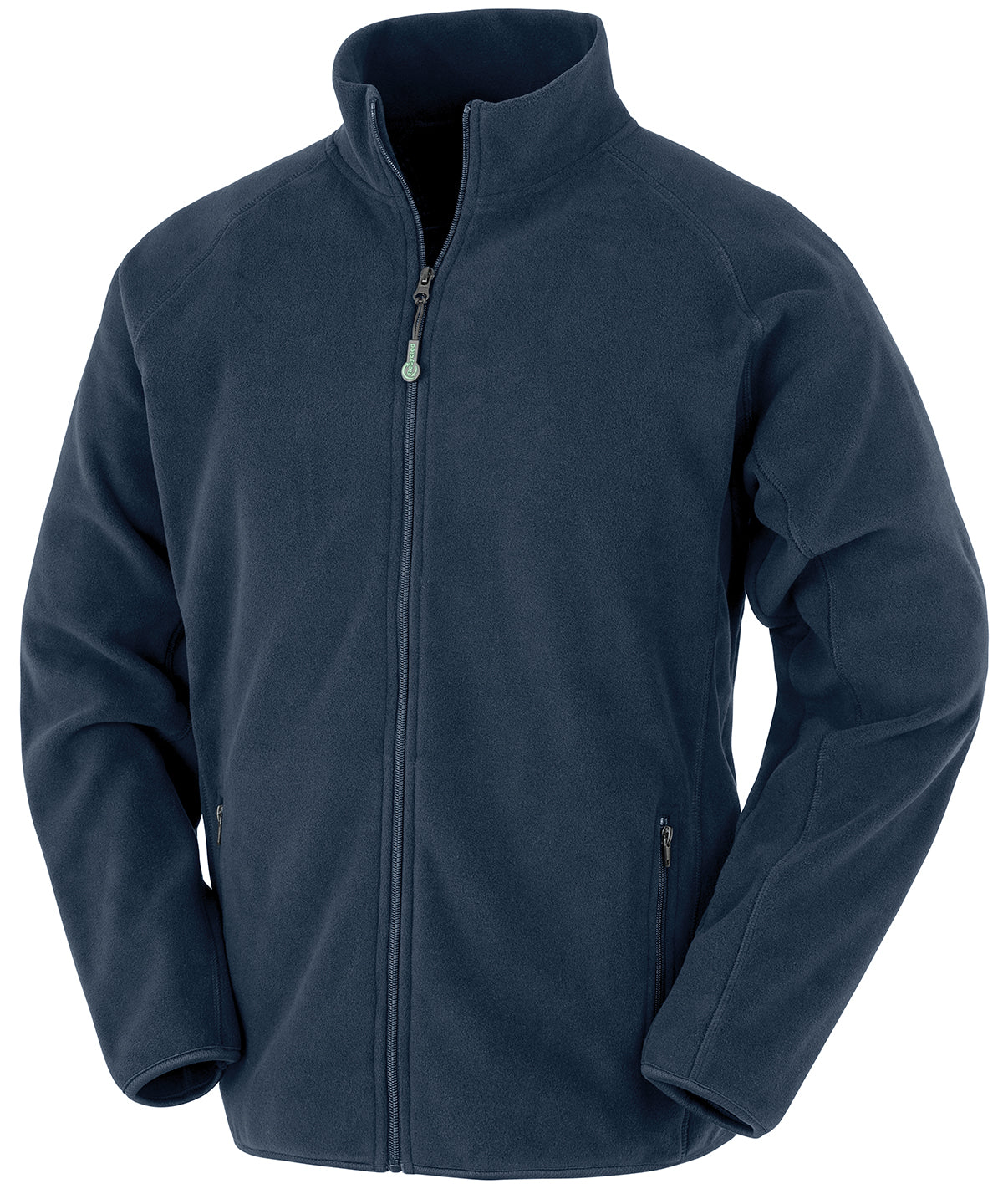 Result Recycled Fleece polarthermic jacket in Navy, front view