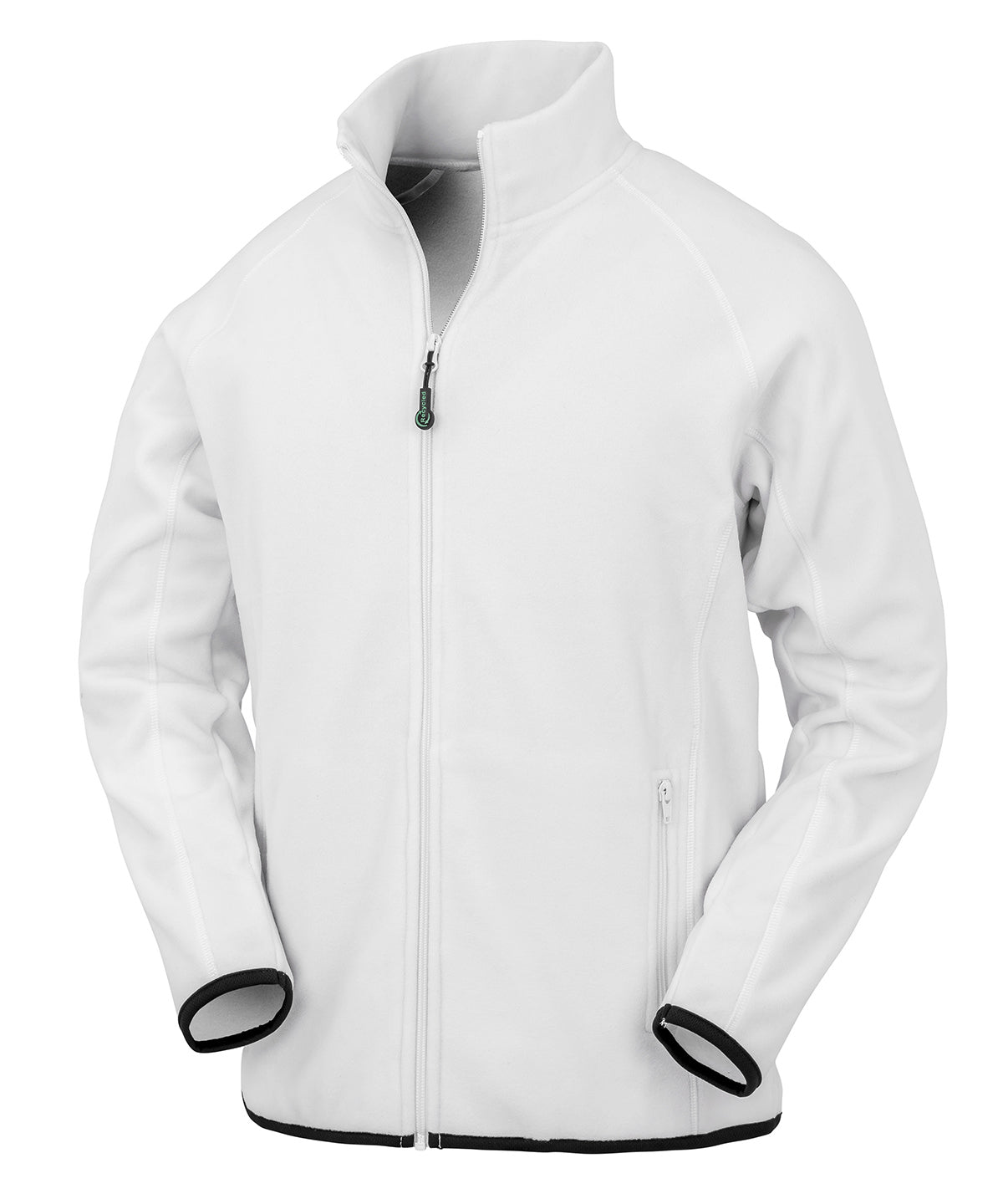 Result Recycled Fleece polarthermic jacket in White, front view