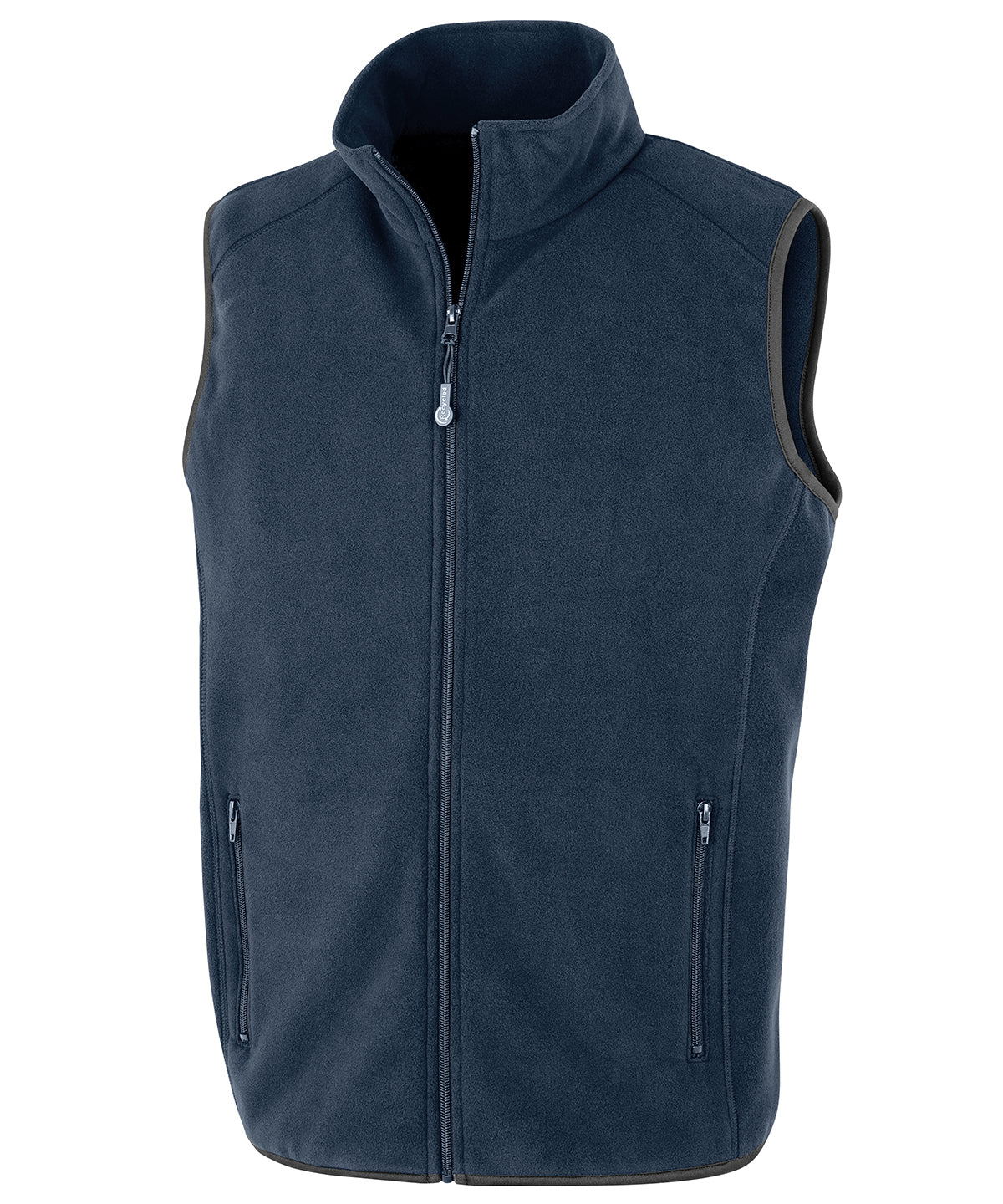 Result Recycled Fleece Polarthermic bodywarmer in Navy, front view