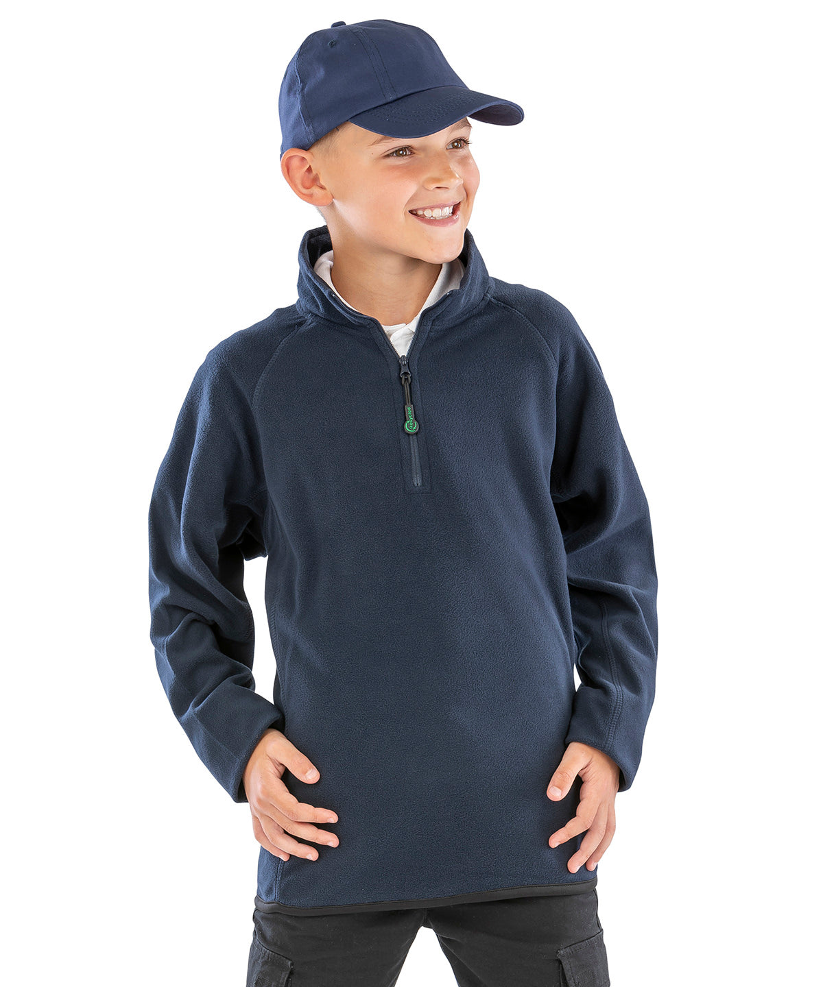 Result Recycled Junior recycled microfleece top, lifestyle photo