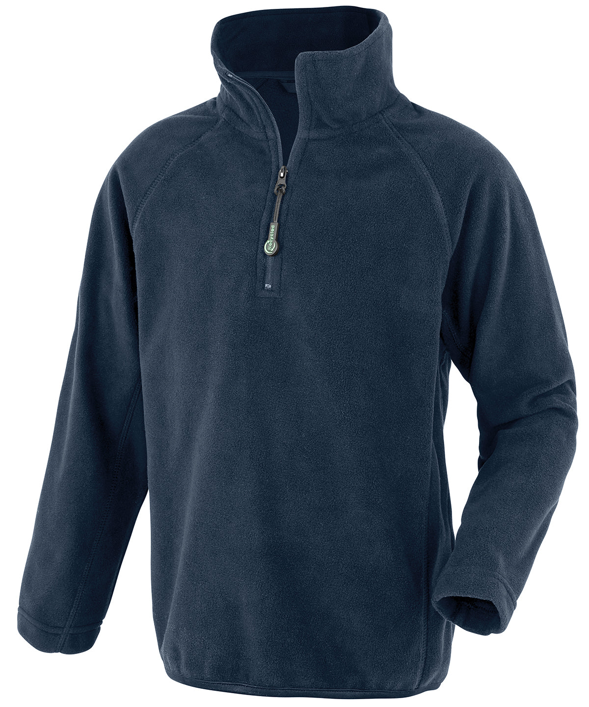 Result Recycled Junior recycled microfleece top in Navy, front view