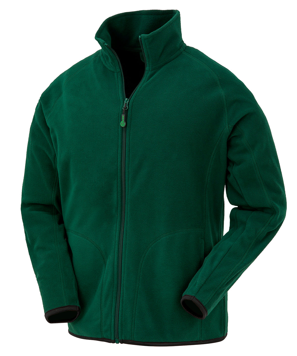 Result Recycled Microfleece jacket in Forest Green, front view