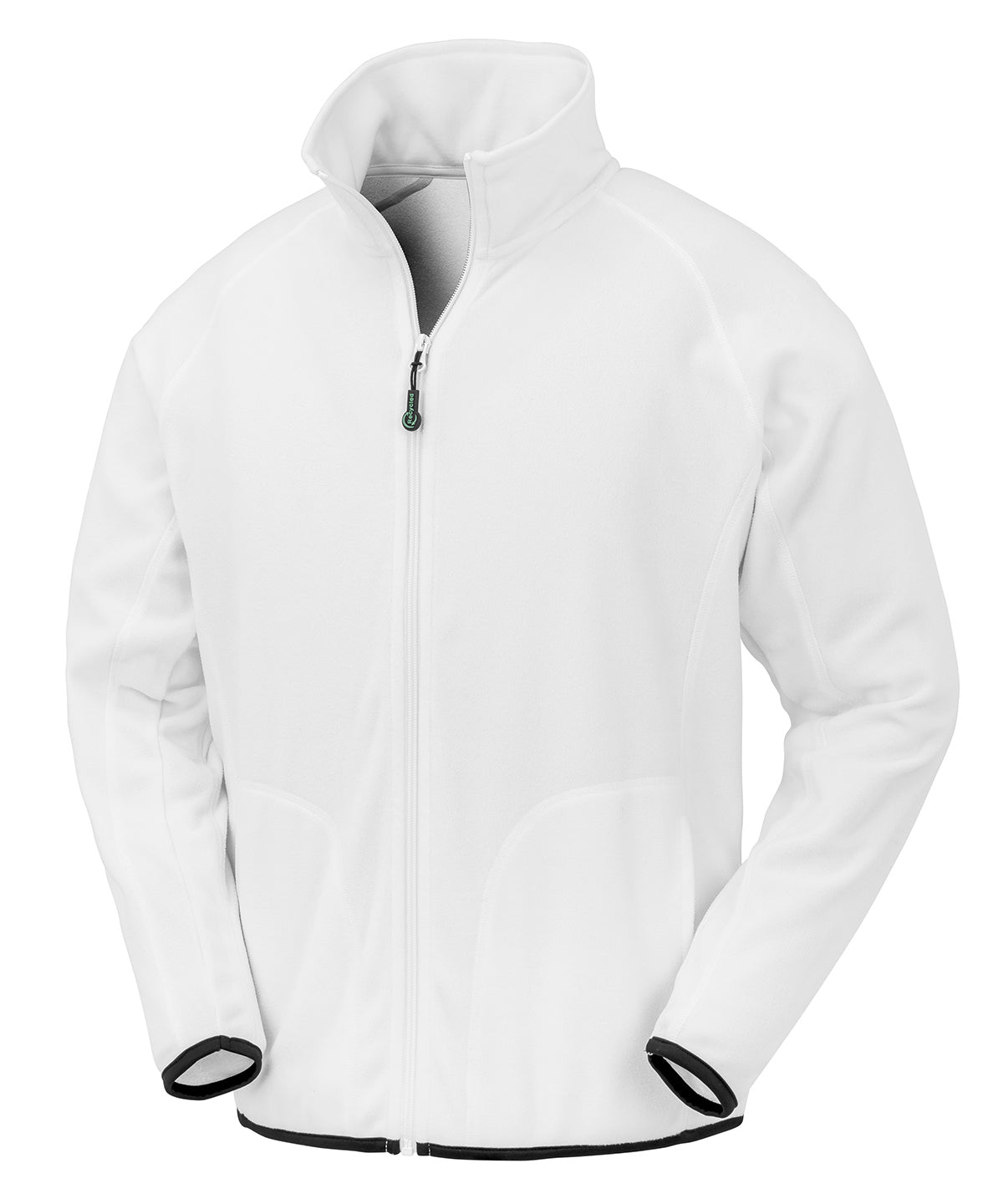 Result Recycled Microfleece jacket in White, front view