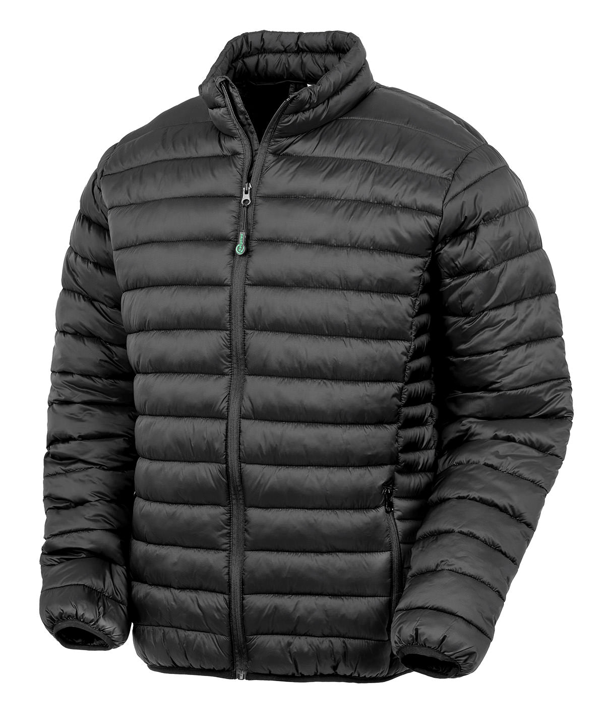 Result Recycled Padded jacket in Black, front view