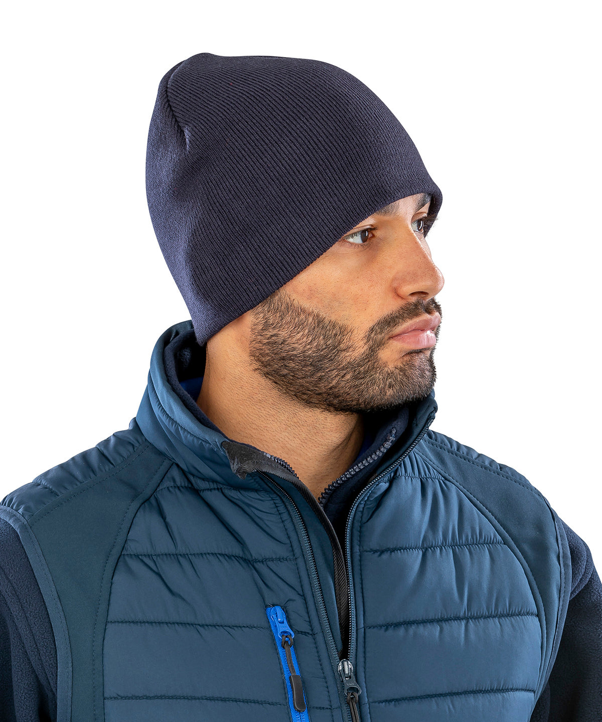 Result Winter Essentials Pull-on soft-feel acrylic hat, lifestyle photo