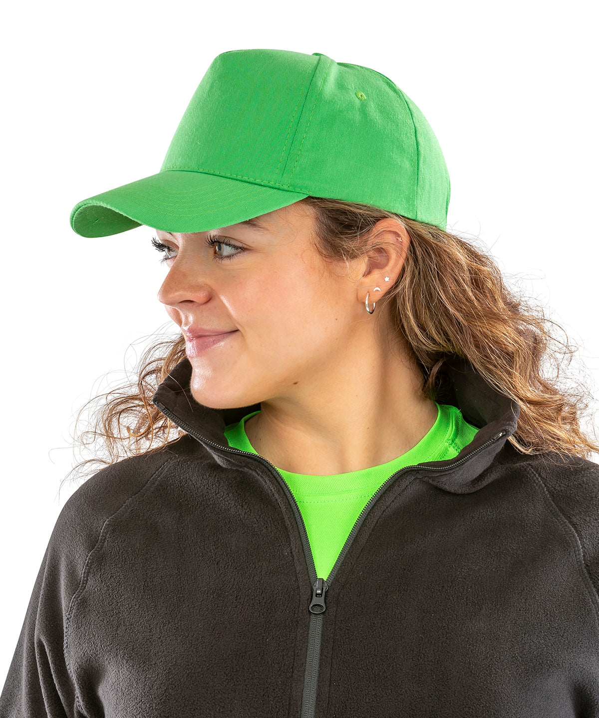 Result Headwear Boston 5-panel polycotton printer's cap, lifestyle photo