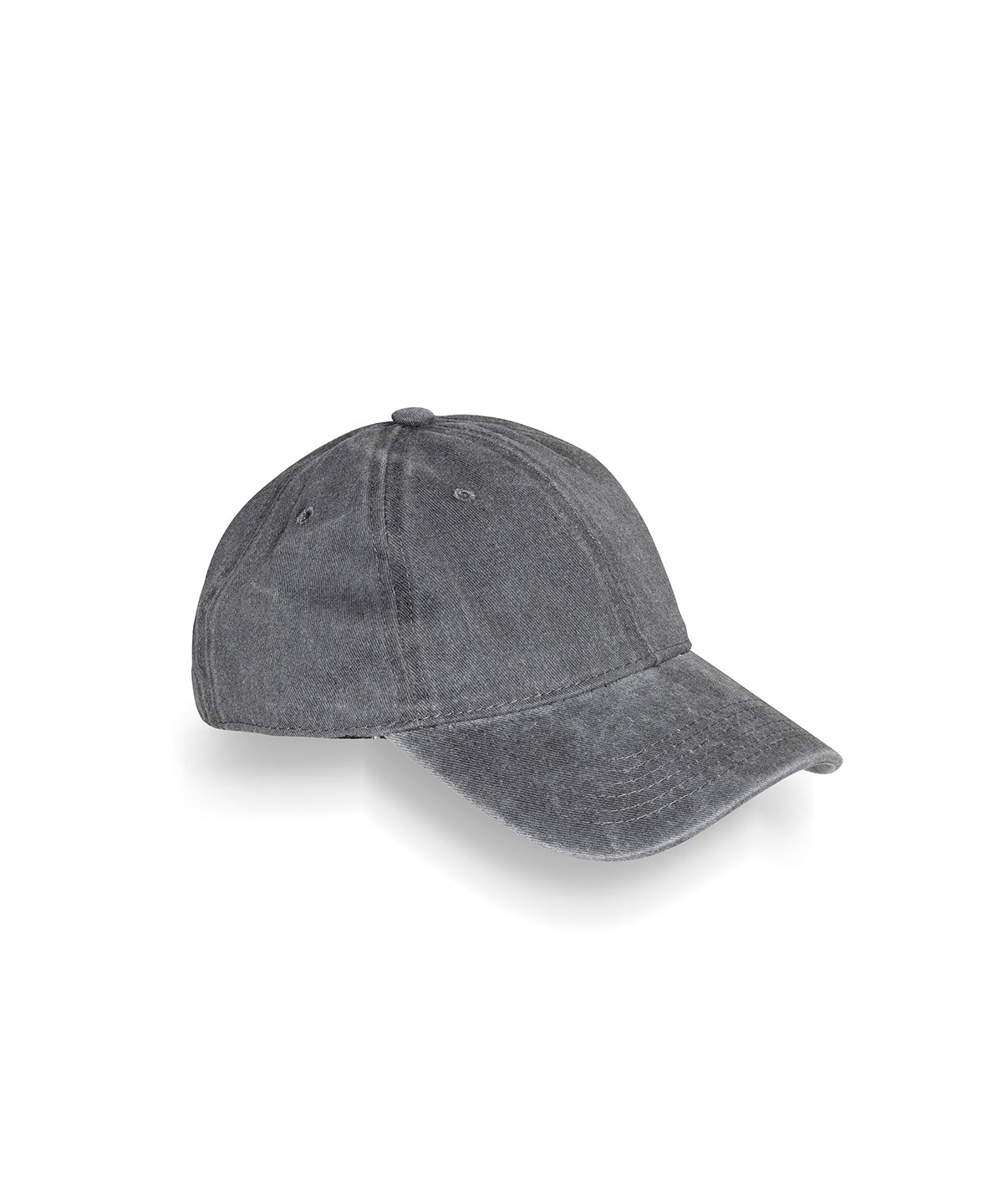 Result Headwear Core pure cotton vintage cap in Vintage Black, front view