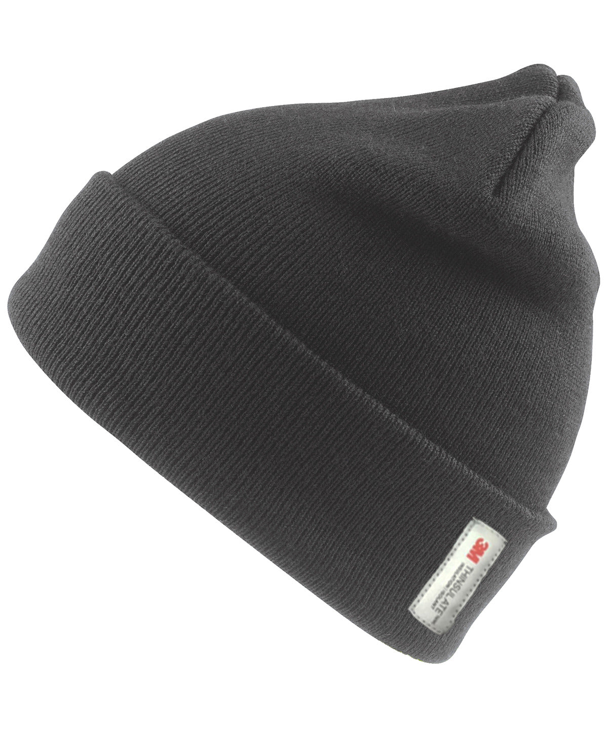 Result Recycled ThinsulateTM beanie in Charcoal, front view