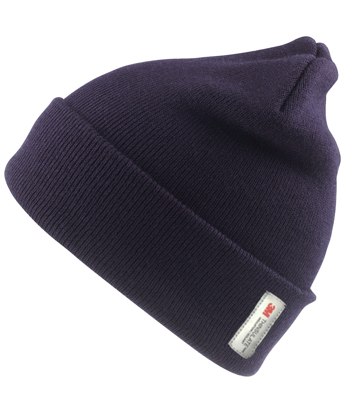 Result Recycled ThinsulateTM beanie in Navy, front view