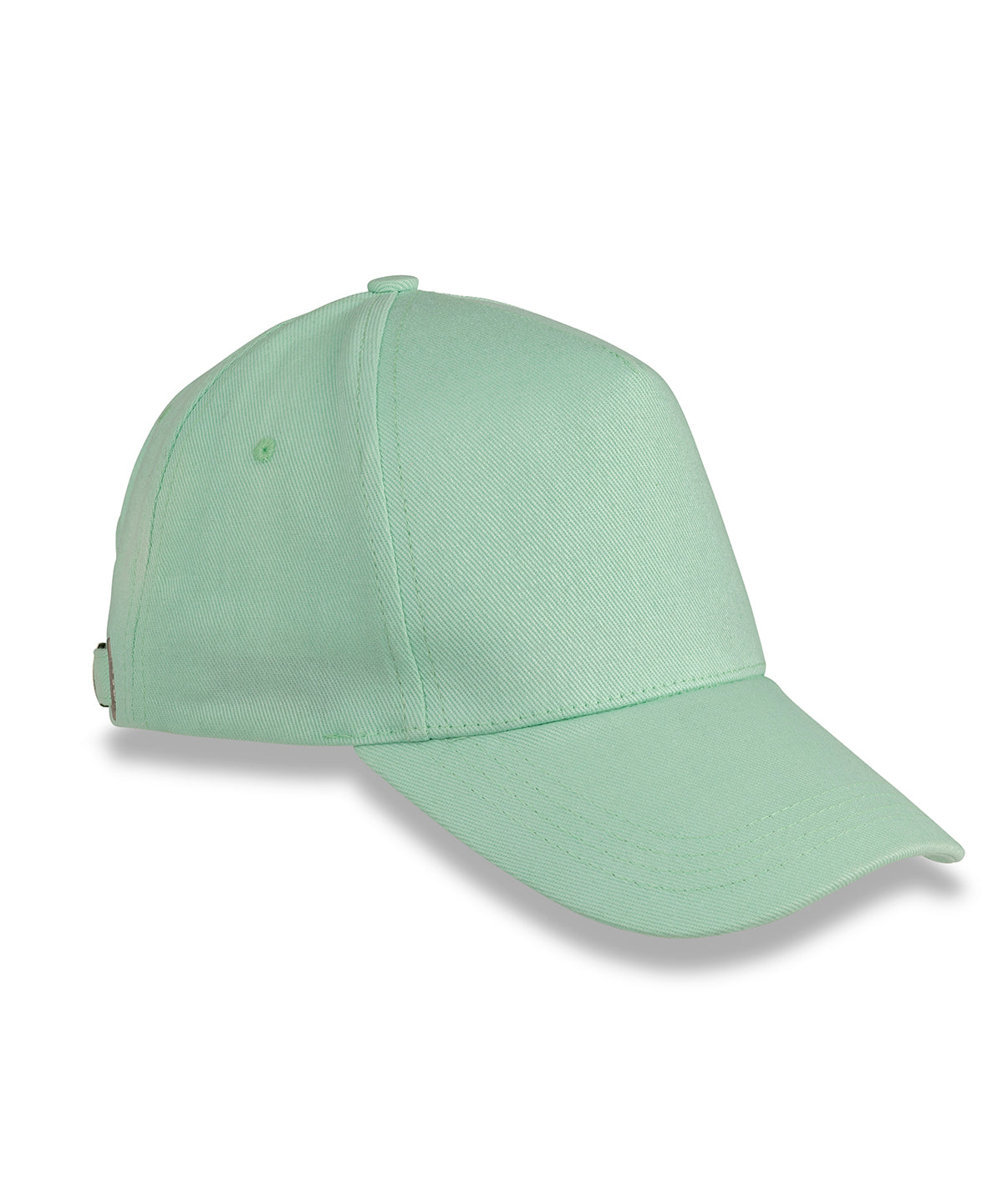 Result Headwear 5-panel organic cotton cap in Mint, front view