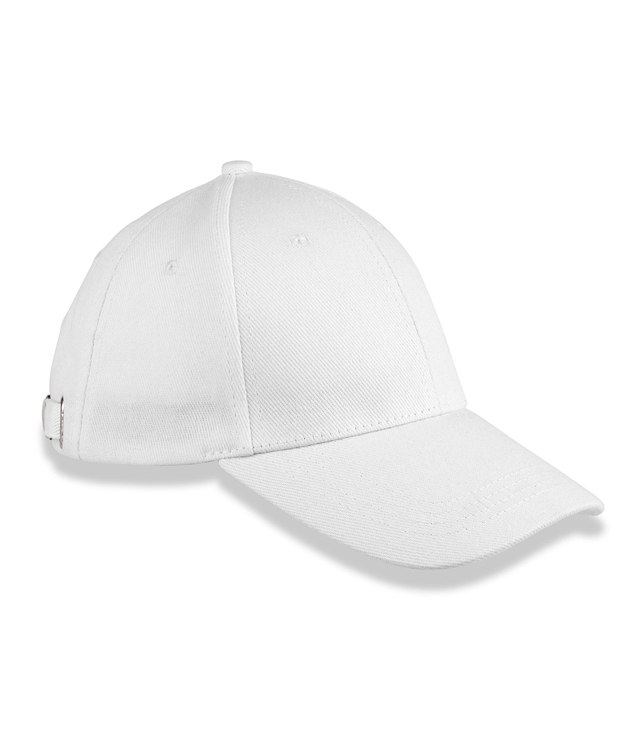 Result Headwear 6-panel organic cotton cap in White, front view